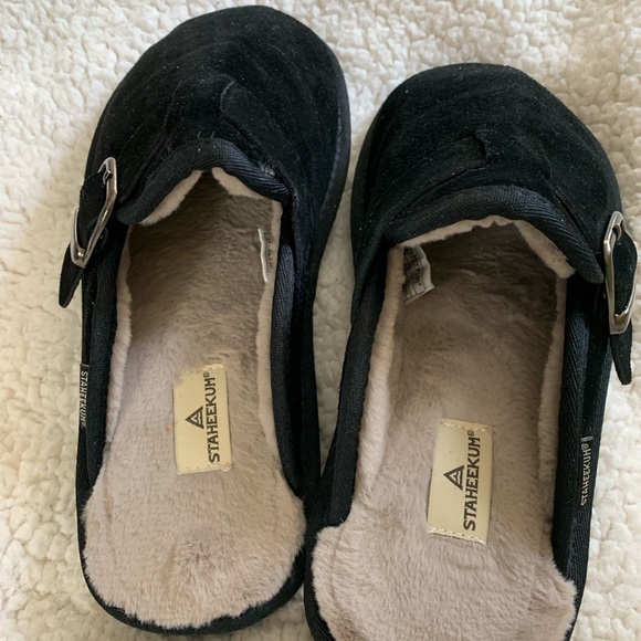 Elegant Black Suede Women's Mules - Picture 2 of 5